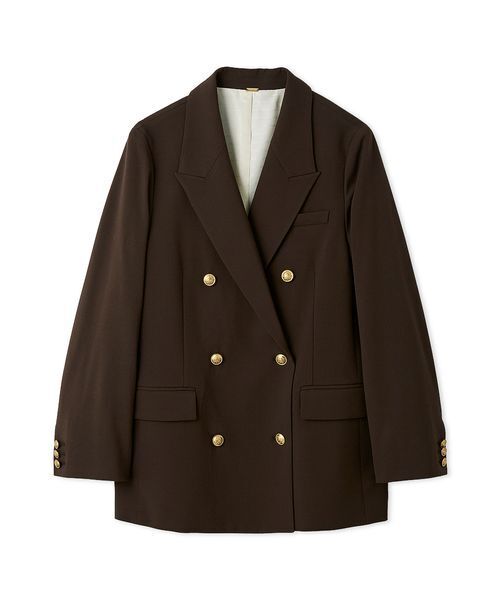 Mila Owen（ミラオーウェン）の「金釦ダブルブレストロングブレザー（テーラードジャケット・レディース・ブラウン/ダークネイビー/アイボリー・F）」の19枚目の写真