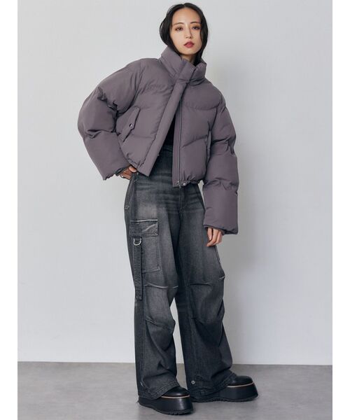 MURUA（ムルーア）の「ウェーブエアコンダウン（ダウンジャケット/コート・レディース・グレー/ブラック/ボルドー・FREE）」の7枚目の写真