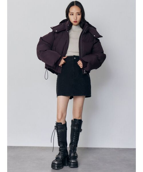 MURUA（ムルーア）の「ウェーブエアコンダウン（ダウンジャケット/コート・レディース・グレー/ブラック/ボルドー・FREE）」の10枚目の写真