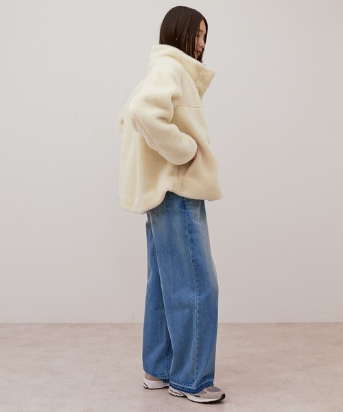 AMERICAN HOLIC（アメリカンホリック）の「スタンドベア風ボアコート（その他アウター・レディース・キャメル/アイボリー/チャコールグレー・M/L）」の10枚目の写真