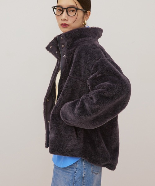 AMERICAN HOLIC（アメリカンホリック）の「スタンドベア風ボアコート（その他アウター・レディース・キャメル/アイボリー/チャコールグレー・M/L）」の18枚目の写真