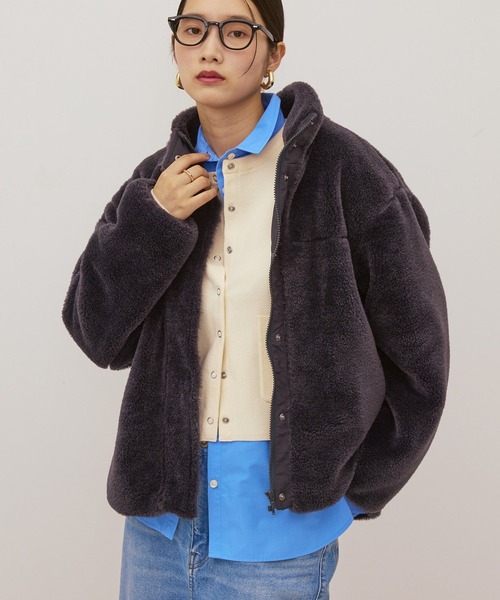 AMERICAN HOLIC（アメリカンホリック）の「スタンドベア風ボアコート（その他アウター・レディース・キャメル/アイボリー/チャコールグレー・M/L）」の19枚目の写真