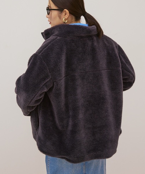 AMERICAN HOLIC（アメリカンホリック）の「スタンドベア風ボアコート（その他アウター・レディース・キャメル/アイボリー/チャコールグレー・M/L）」の20枚目の写真