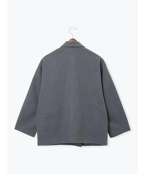 Te chichi TERRASSE（テチチテラス）の「Wブレストジャケット（ノーカラージャケット・レディース・チャコールグレー/グレー/ブラウン・F）」の16枚目の写真