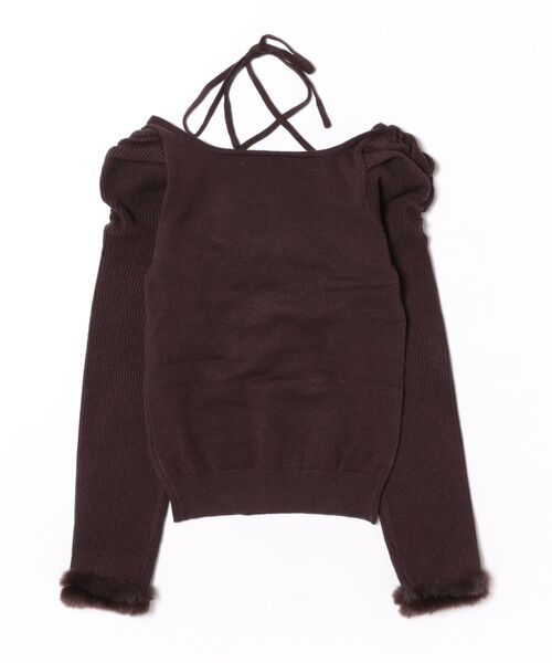 apresjour 【８周年記念アイテム】クロス紐付きフロントリボンニット 8周年記念アイテム】クロス紐付きフロントリボンニット【ZOZOTOWN限定