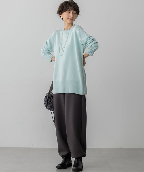 23区 L(ニジュウサンクオオキイサイズ)の「【洗える】コットンエアーダンボール 2WAY カーヴィー パンツ(その他パンツ・レディース・ブラック系/グレー系・46/48/44)」の20枚目の写真