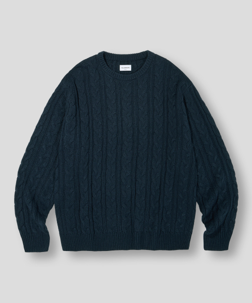 F.ILLUMINATE(フィルミネイト)の「メロウラウンドニット-ネイビー(ニット/セーター・レディース・その他・SMALL/MEDIUM/LARGE)」の1枚目の写真