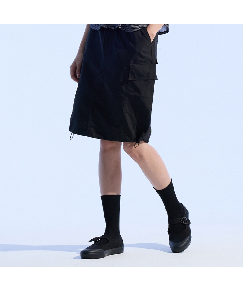 MOAA（モア）の「ストリングカーゴ膝丈スカート（ブラック）（スカート・レディース・その他・SMALL/MEDIUM）」の6枚目の写真