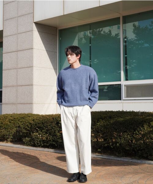 MUSINSA STANDARD（ムシンサスタンダード）の「ツーピンタックワイドチノパンツ [クリーム]（その他パンツ・メンズ・その他・29/30/31/33/26/27/28/40/38/42/36/34/32）」の9枚目の写真