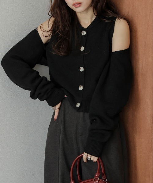 AMELY(エミリー)の「マルチウェイニットアンサンブル(アンサンブル・レディース・ダークブラウン/ベージュ/ブラック/グレー・フリー)」の8枚目の写真