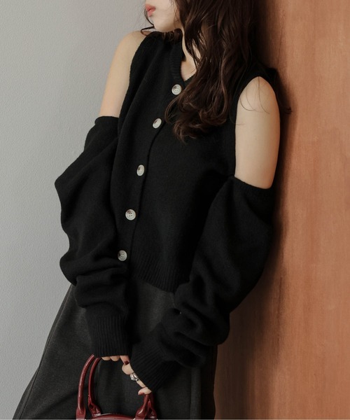 AMELY(エミリー)の「マルチウェイニットアンサンブル(アンサンブル・レディース・ダークブラウン/ベージュ/ブラック/グレー・フリー)」の10枚目の写真