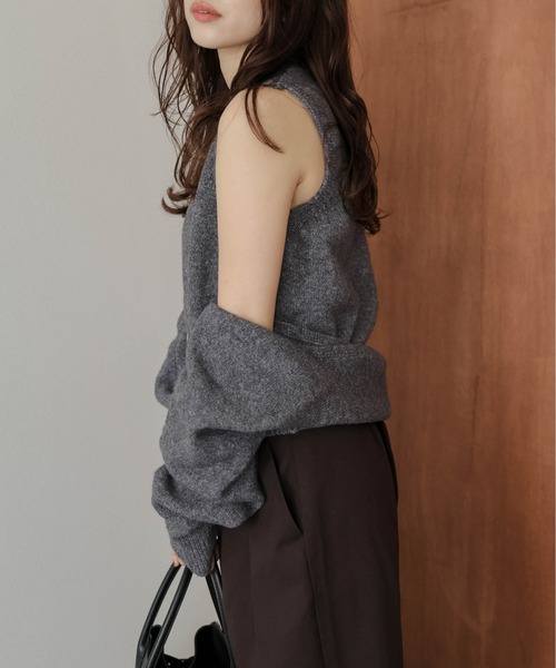 AMELY(エミリー)の「マルチウェイニットアンサンブル(アンサンブル・レディース・ダークブラウン/ベージュ/ブラック/グレー・フリー)」の13枚目の写真
