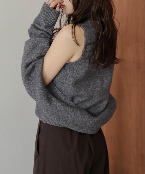 AMELY(エミリー)の「マルチウェイニットアンサンブル(アンサンブル・レディース・ダークブラウン/ベージュ/ブラック/グレー・フリー)」の14枚目の写真