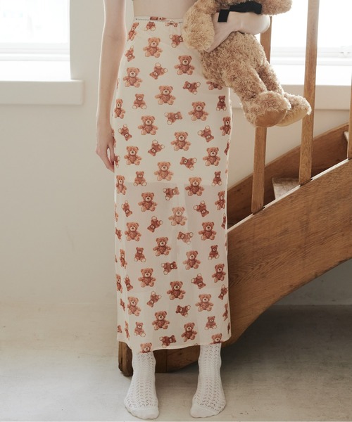 セール】Teddy bear tulle skirt（スカート）｜etre loin（エトルワン