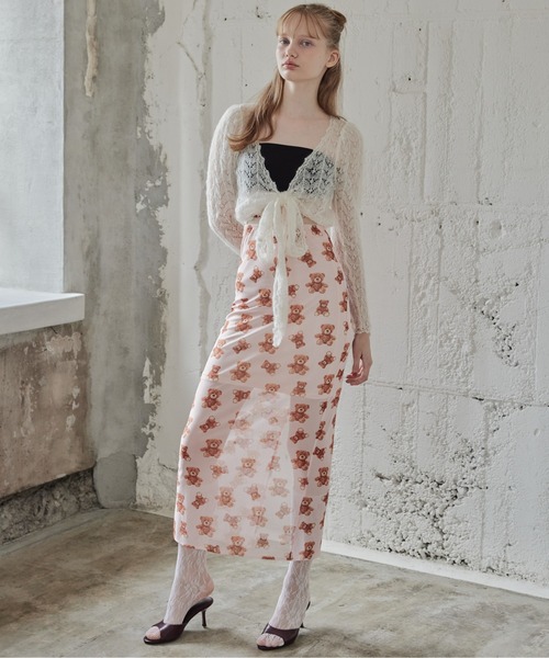 etre loin（エトルワン）の「Teddy bear tulle skirt（スカート・レディース・アイボリー/ピンク/モカ・M）」の21枚目の写真