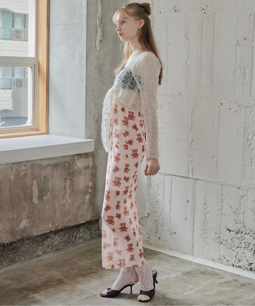 etre loin（エトルワン）の「Teddy bear tulle skirt（スカート・レディース・アイボリー/ピンク/モカ・M）」の20枚目の写真