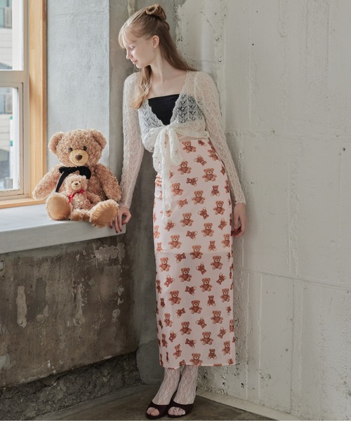 etre loin（エトルワン）の「Teddy bear tulle skirt（スカート・レディース・アイボリー/ピンク/モカ・M）」の19枚目の写真