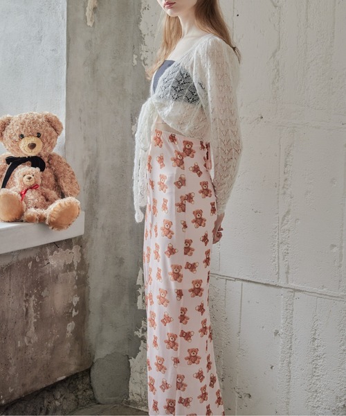 etre loin（エトルワン）の「Teddy bear tulle skirt（スカート・レディース・アイボリー/ピンク/モカ・M）」の17枚目の写真