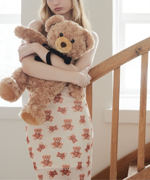 etre loin（エトルワン）の「Teddy bear tulle skirt（スカート・レディース・アイボリー/ピンク/モカ・M）」の5枚目の写真