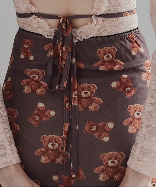 etre loin（エトルワン）の「Teddy bear tulle skirt（スカート・レディース・アイボリー/ピンク/モカ・M）」の10枚目の写真