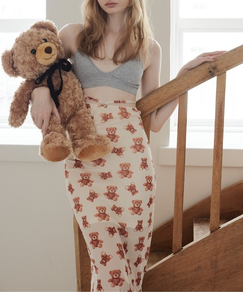 etre loin（エトルワン）の「Teddy bear tulle skirt（スカート・レディース・アイボリー/ピンク/モカ・M）」の13枚目の写真