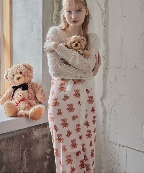 etre loin（エトルワン）の「Teddy bear tulle skirt（スカート・レディース・アイボリー/ピンク/モカ・M）」の14枚目の写真