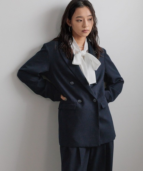 LOWRYS FARM(ローリーズファーム)の「daymeダブルジャケット 628091(テーラードジャケット・レディース・ブラック/ネイビー・MEDIUM/LARGE)」の13枚目の写真