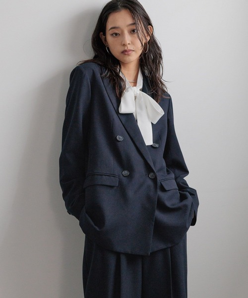 LOWRYS FARM(ローリーズファーム)の「daymeダブルジャケット 628091(テーラードジャケット・レディース・ブラック/ネイビー・MEDIUM/LARGE)」の14枚目の写真