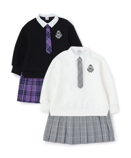 セール】チェックレイヤード風ワンピース（ワンピース）｜ANNA SUI