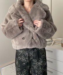 merrylatte（メリーラテ）の「ラビット風 ショート丈 エコファージャケット【NOUA】（ピーコート）」