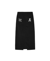 CORDUROY MAXI SKIRT - BLACK
