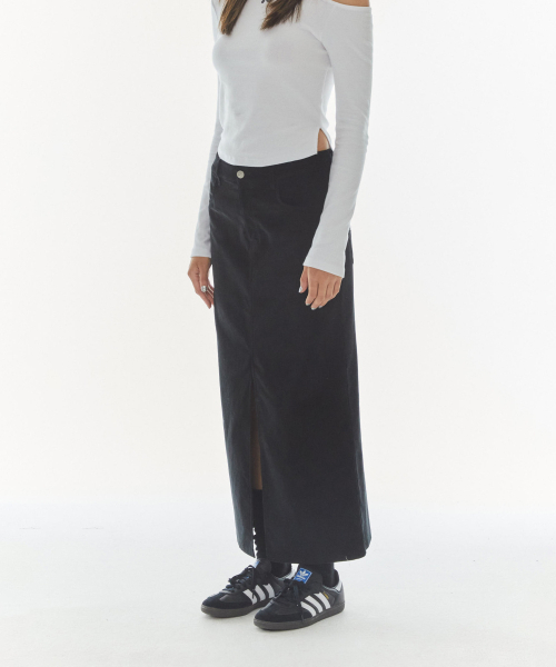 Rest&Recreation(レストアンドレクリエーション)の「CORDUROY MAXI SKIRT - BLACK(スカート・レディース・その他・SMALL/MEDIUM)」の3枚目の写真