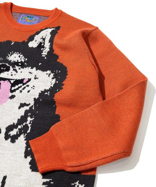 笑う柴犬 IMPACT ジャガードニットセーター（ニット/セーター）｜go