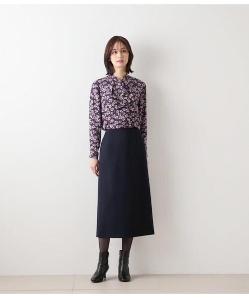NEWYORKER(ニューヨーカー)の「ビオラフラワープリント フロントフリルブラウス(シャツ/ブラウス・レディース・パープル/ブルー・9号/11号)」の17枚目の写真