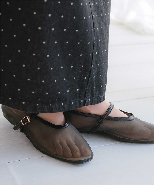 titivate（ティティベイト）の「シアーメリージェーン（バレエシューズ・レディース・ブラック/ブラック系その他/レッド/ブラウン・XL/L/M/S）」の2枚目の写真