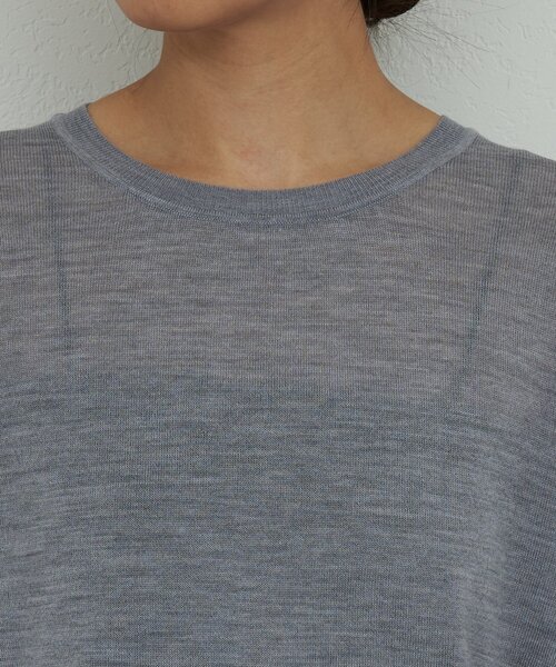 GALLARDAGALANTE(ガリャルダガランテ)の「【HERITANOVUM】アシンメトリーニットワンピ(パーカー・レディース・オフホワイト/グレー・FREE)」の13枚目の写真