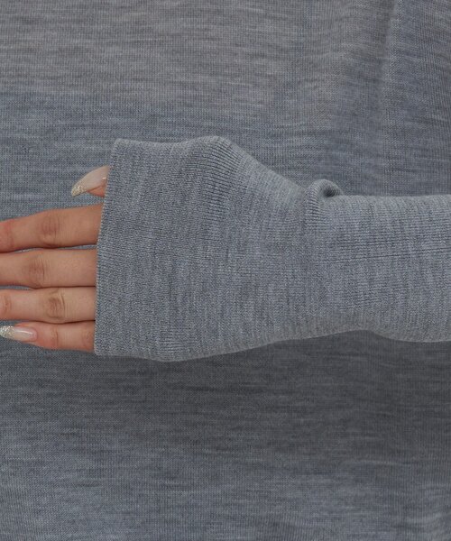 GALLARDAGALANTE(ガリャルダガランテ)の「【HERITANOVUM】アシンメトリーニットワンピ(パーカー・レディース・オフホワイト/グレー・FREE)」の14枚目の写真