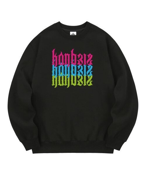 KAN6312(カン6312)の「KMB0047 カンレタリングクロス 裏起毛 スウェット - ブラック(スウェット・メンズ・その他・MEDIUM/LARGE/X-LARGE)」の1枚目の写真