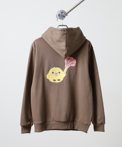 FUNALIVE(ファンアライブ)の「Rilakkuma 裏起毛プルパーカー(パーカー・レディース・ライトブルー/スモークピンク/ブラウン/オートミール・S/L/M)」の7枚目の写真