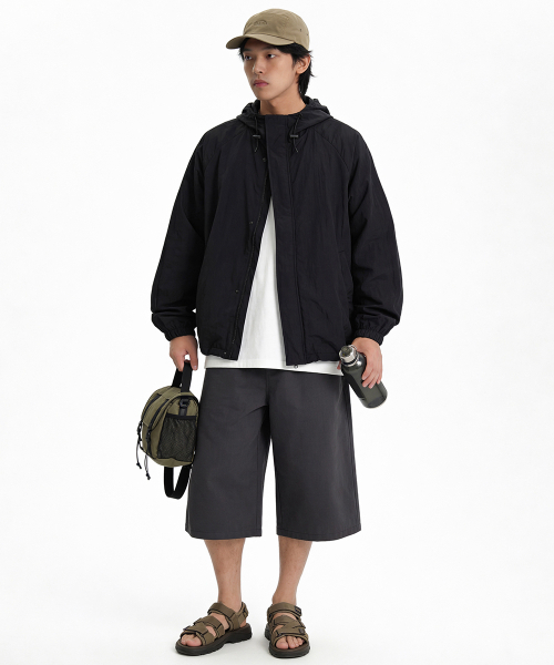 ARTISTWEAR（アーティストウェア）の「[ATW] ベーシックフードパーカー（ナイロンジャケット・レディース・ブラック・XX-LARGE/LARGE/MEDIUM/X-LARGE）」の3枚目の写真