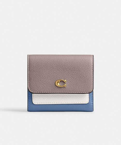 COACH(コーチ)の「ミラ スモール フラップ ウォレット・カラーブロック(財布・レディース・グレー系その他・ONE)」の2枚目の写真