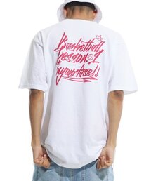 バスケットボールレッスン.1 半袖Tシャツ ホワイト ピンク