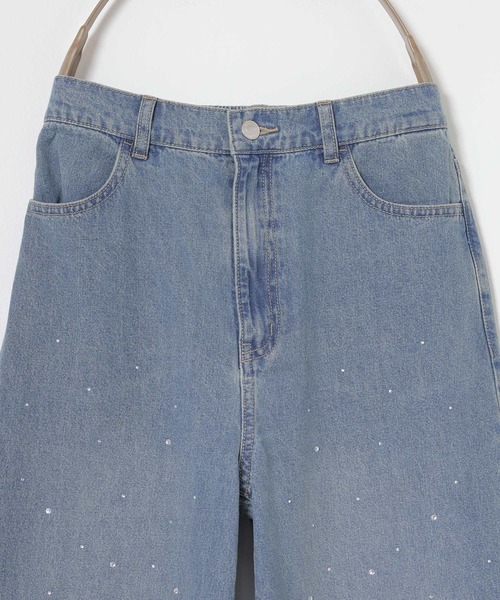 Honeys（ハニーズ）の「ラインストーン付パンツ（デニムパンツ・レディース・ブルー系その他/グレー・L/LL/M/S/SS）」の13枚目の写真