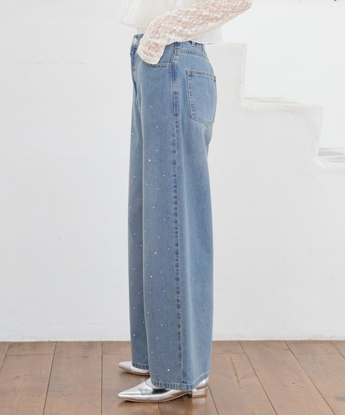 Honeys（ハニーズ）の「ラインストーン付パンツ（デニムパンツ・レディース・ブルー系その他/グレー・L/LL/M/S/SS）」の17枚目の写真