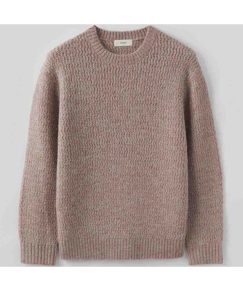FABREGAT(ファブレガ)の「フリズルウールラウンドニット (5COLOR)(ニット/セーター・メンズ・イエロー/ダークグレー/ピンク/カーキブラウン/ブルー・2/3)」の5枚目の写真