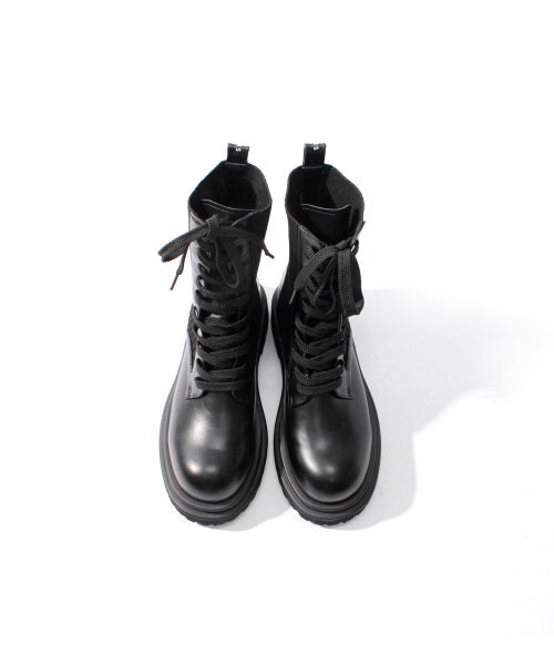 SHOEHI(シューハイ)の「リアナニットレースアップウォーカーブーツ_B1525(ブーツ・レディース・ブラック・22.5cm/23cm/23.5cm/24cm/24.5cm/25cm)」の7枚目の写真