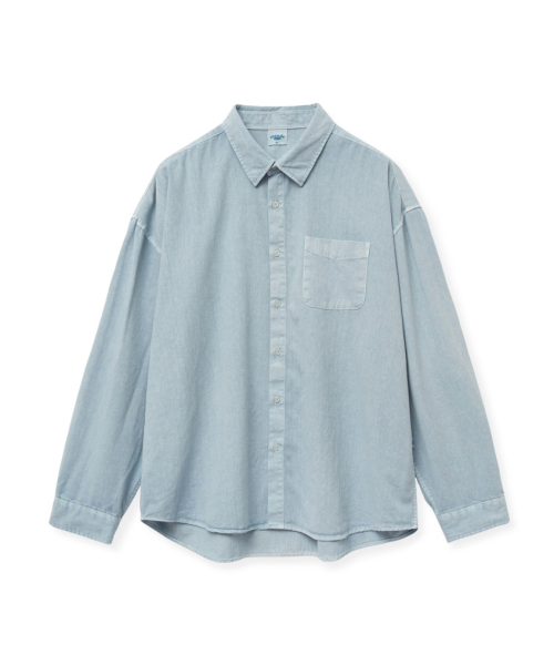 STENDS（ステンズ）の「[M~4XL] ピグメントウォッシングシャツ_スカイブルー（シャツ/ブラウス・メンズ・その他・MEDIUM/LARGE/X-LARGE/XX-LARGE/XXX-LARGE/XXXX-LARGE）」の10枚目の写真