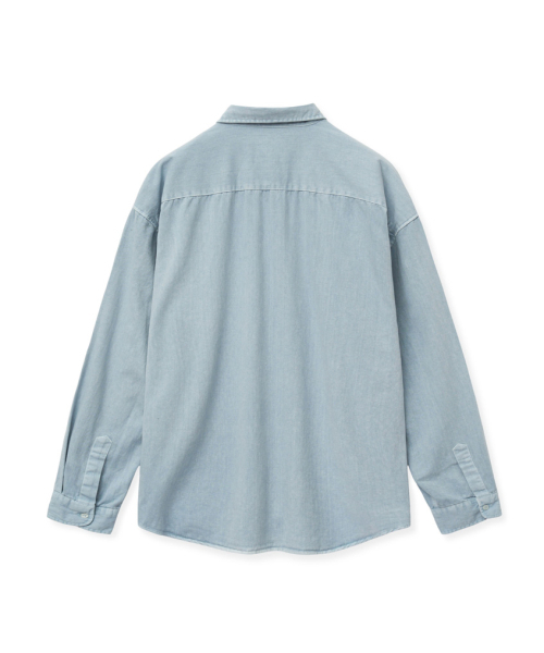 STENDS（ステンズ）の「[M~4XL] ピグメントウォッシングシャツ_スカイブルー（シャツ/ブラウス・メンズ・その他・MEDIUM/LARGE/X-LARGE/XX-LARGE/XXX-LARGE/XXXX-LARGE）」の11枚目の写真
