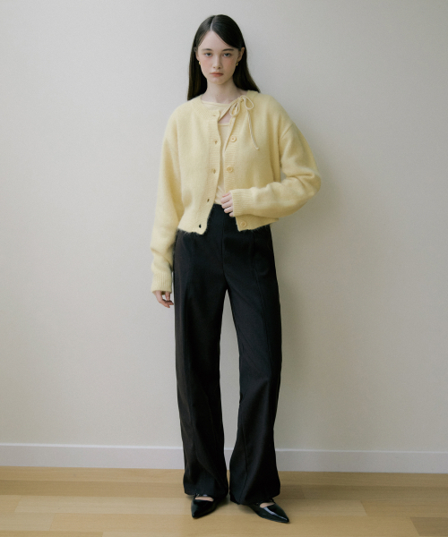 REORG(リオルグ)の「EOT HIGH WAIST TIDY SLACKS DARK BROWN(スラックス・レディース・その他・SMALL/MEDIUM)」の3枚目の写真
