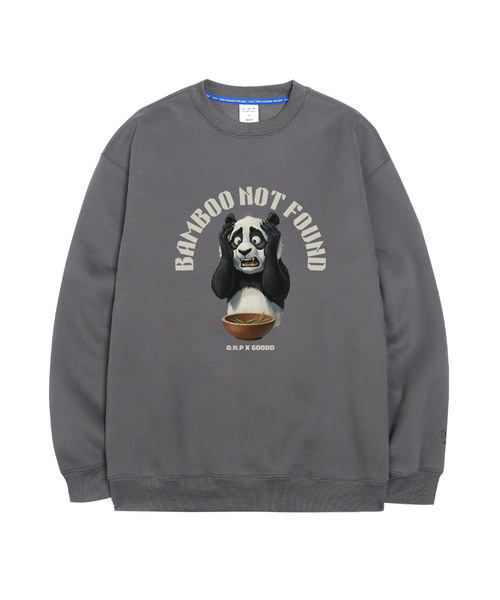 OHP（ワンハンドレッドパーセント）の「OHPxGOODD ベゴフンパンダ 裏起毛 スウェット（スウェット・メンズ・ダークグレー/Beige/ブラック・2XL/L/M(95)/XL/3XL/4XL）」の2枚目の写真